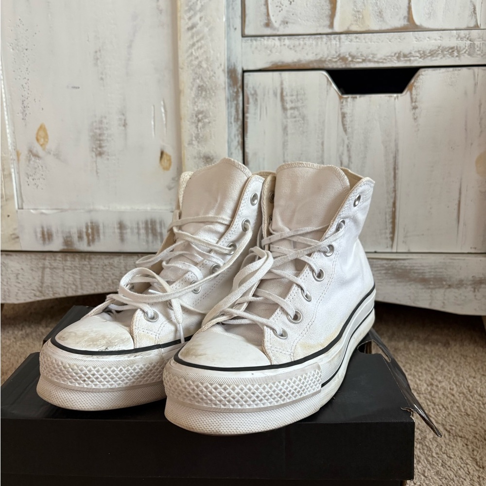 Converse White High-Top Sneakers